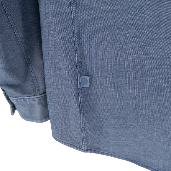 Lululemon Men's Size XXL Commission Long Sleeve Shirt Enzyme Dye Blue Vented - Picture 4 of 7